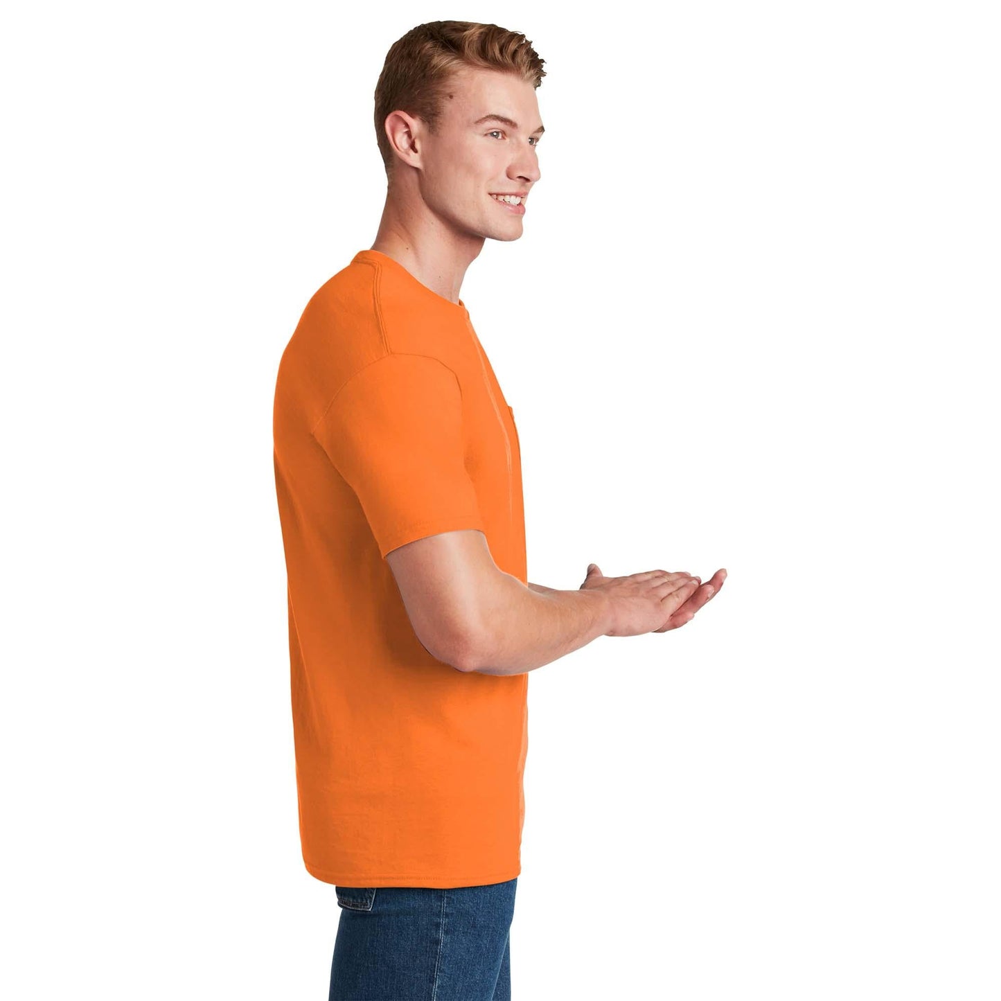 Athletic Heather T-Shirts - Jerzees - Pocket Design - Quality Fabric