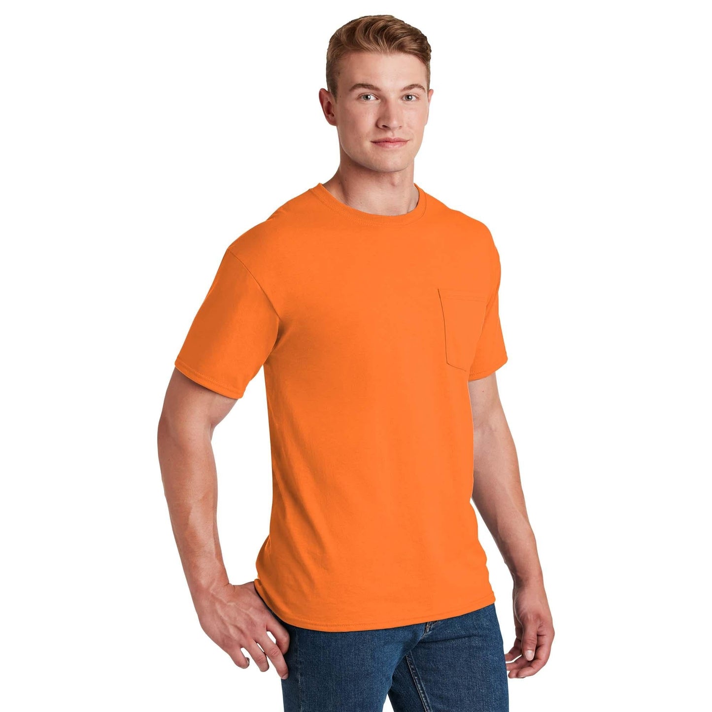 Athletic Heather T-Shirts - Jerzees - Pocket Design - Quality Fabric