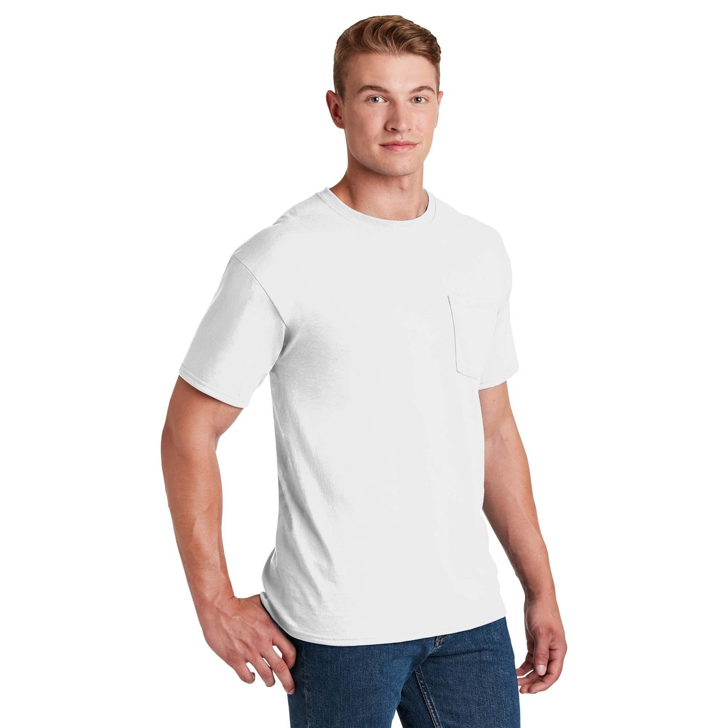 Athletic Heather T-Shirts - Jerzees - Pocket Design - Quality Fabric