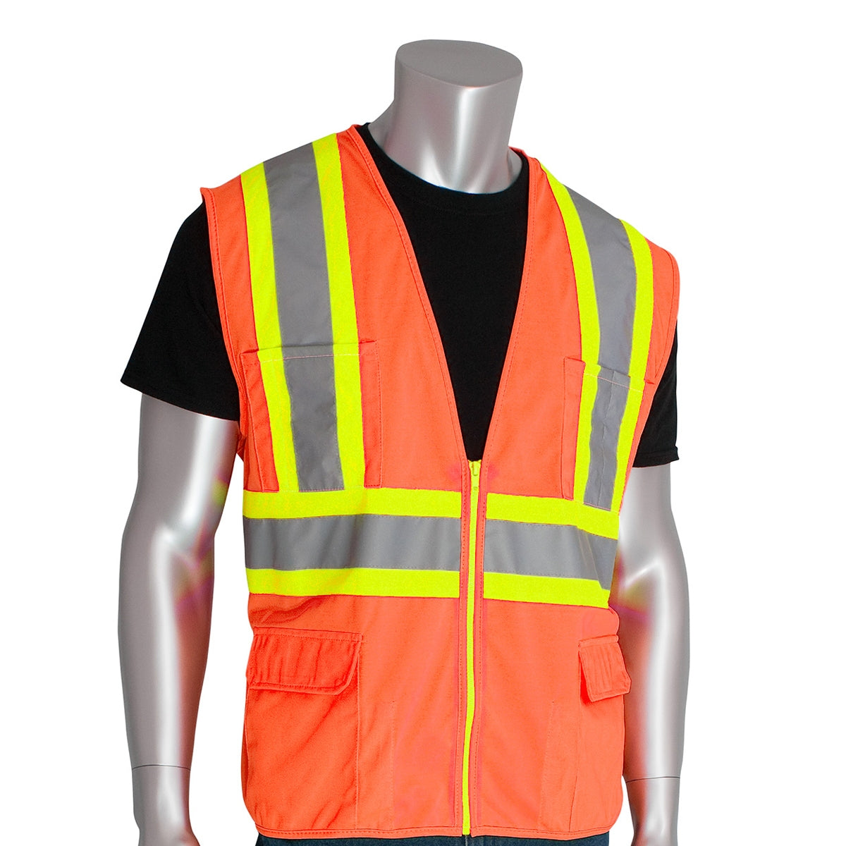 Yellow/Lime Safety Vest - PIP - Reflective Design