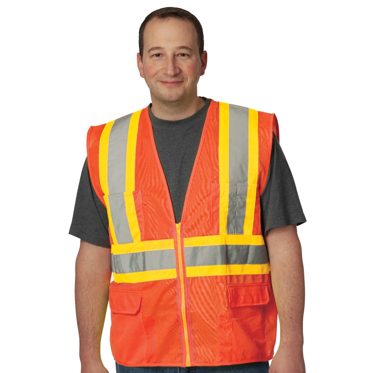 Yellow/Lime Safety Vest - PIP - Reflective Design