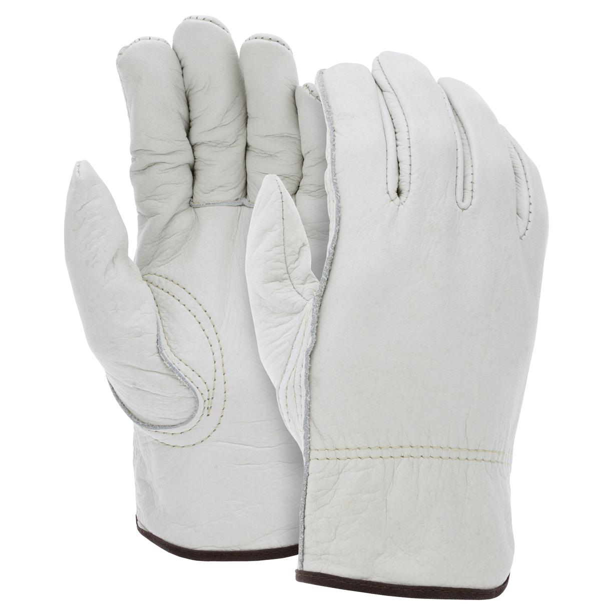 Natural Leather Gloves - MCR Safety - Durable Cowhide