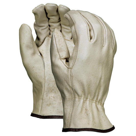 Straight Thumb Leather Gloves - MCR Safety - Pigskin Durable