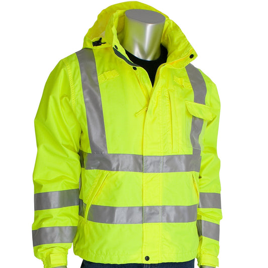 Yellow/Lime Rain Jacket - PIP - Heavy Duty Waterproof