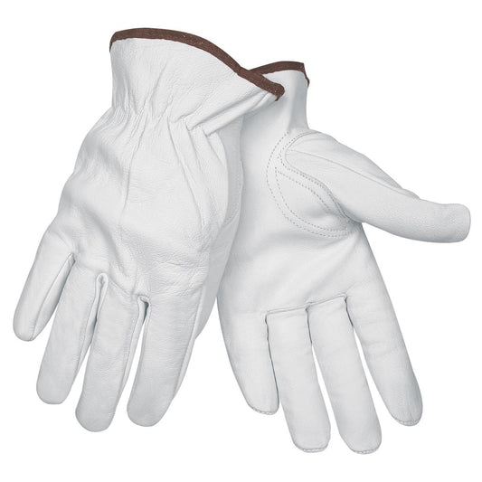 White Leather Gloves - MCR Safety - Premium Goatskin