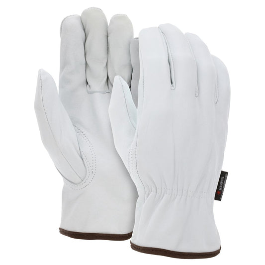 White Leather Gloves - MCR Safety - Soft Goatskin