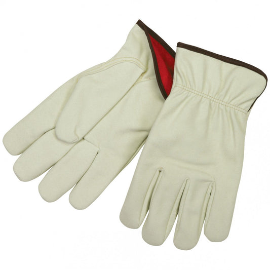 Beige Leather Gloves - MCR Safety - Cowhide Texture