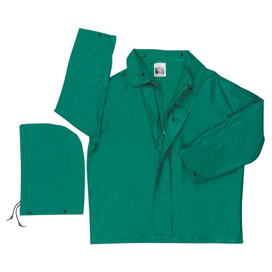 Green Rain Jackets - MCR Safety - Durable Waterproof Material
