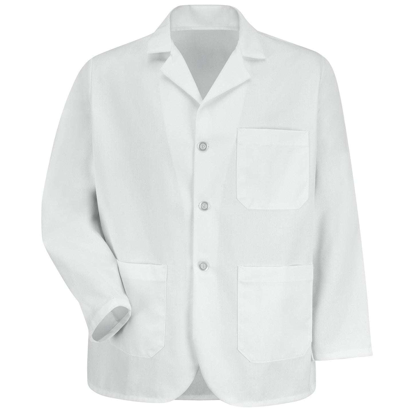 White Counter Coats - Red Kap - Notch Collar Design