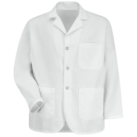 White Counter Coats - Red Kap - Notch Collar Design