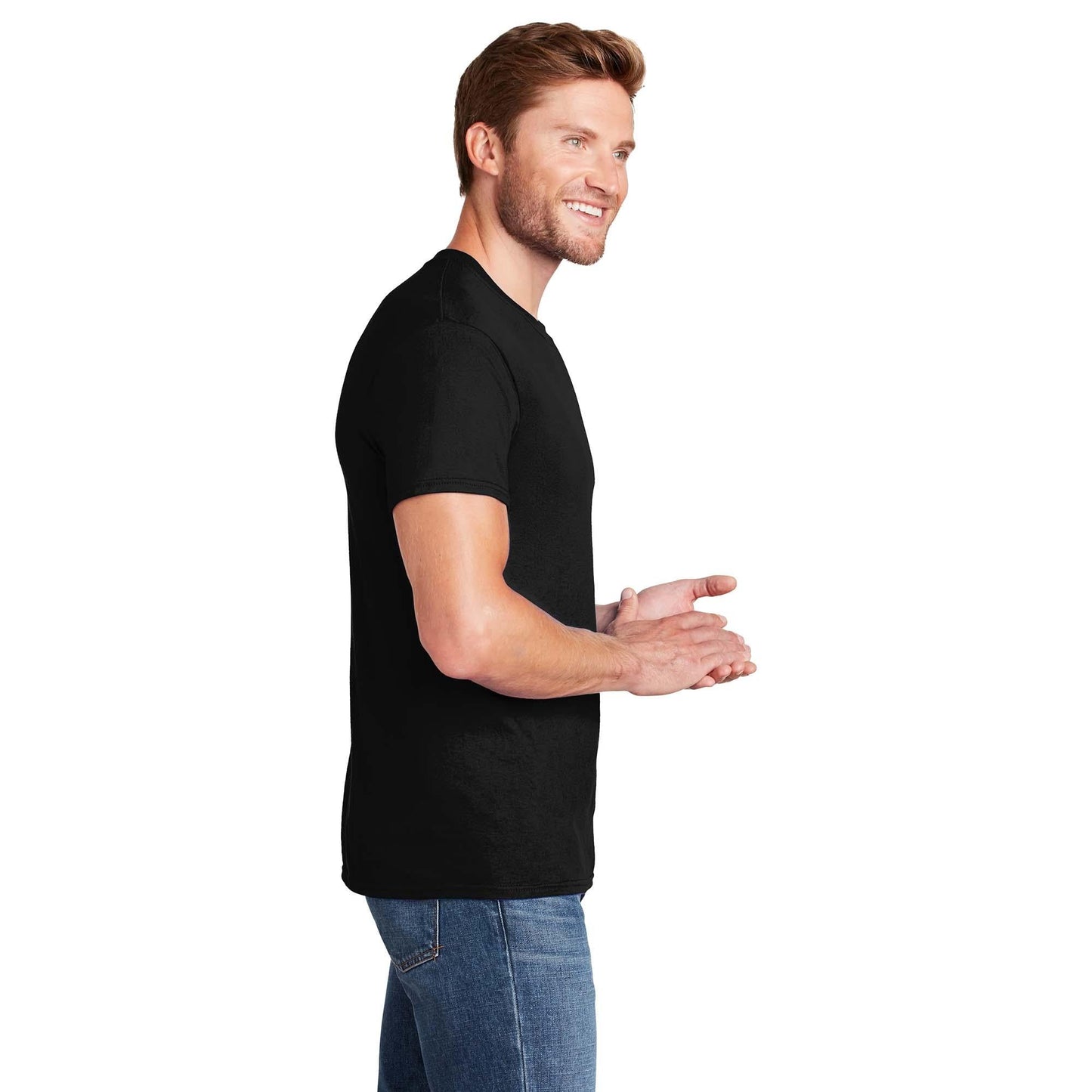 Light Steel T-Shirts - Hanes - Moisture-Wicking