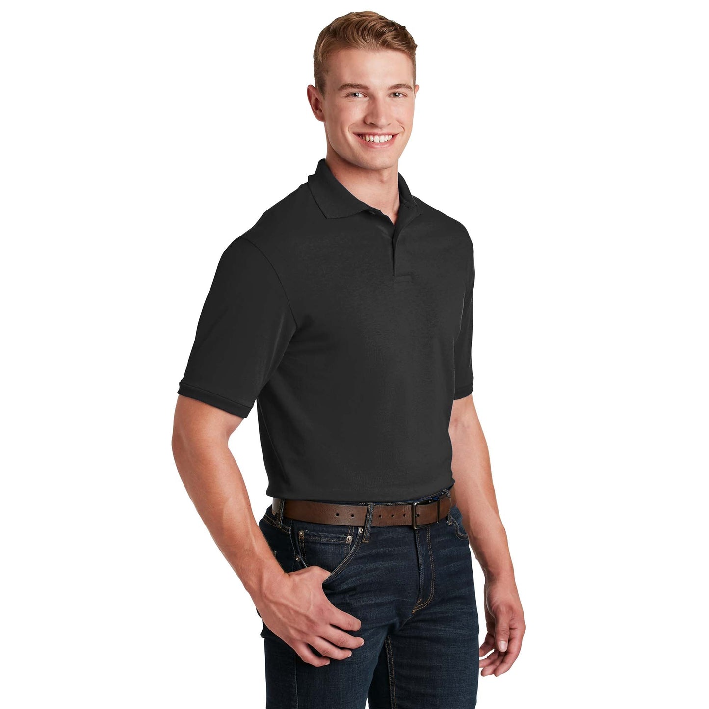 Deep Purple Polo Shirt - Jerzees - Stain-Resistant