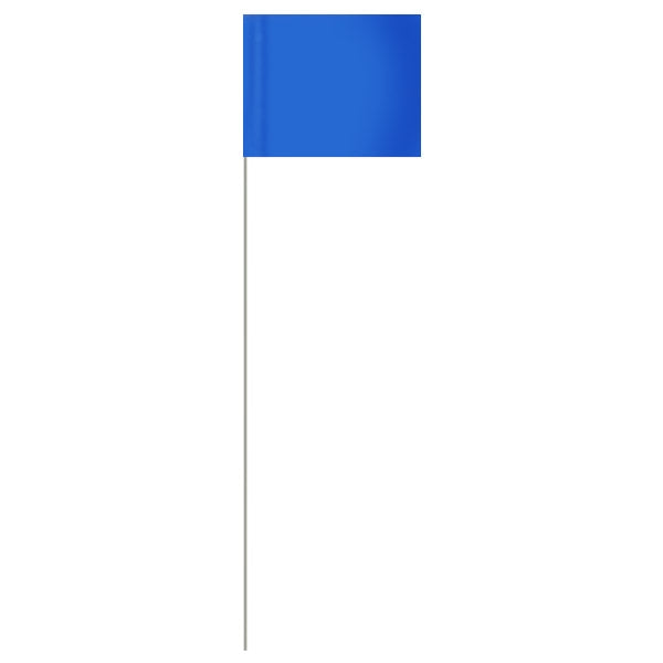 Blue Marking Flags - Presco - Durable Steel Staff