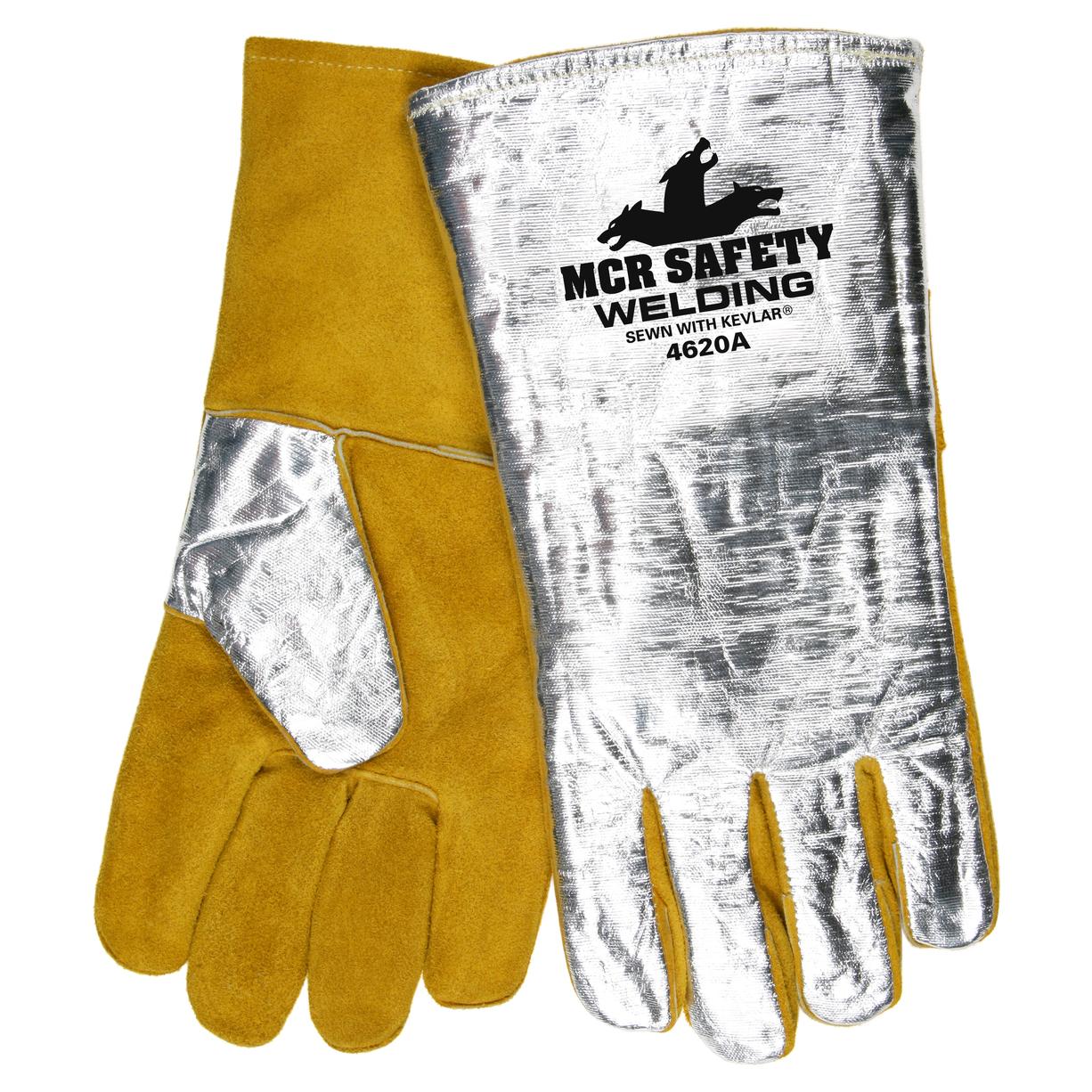 Aluminized Back Leather Gloves - MCR Safety - Durable Design