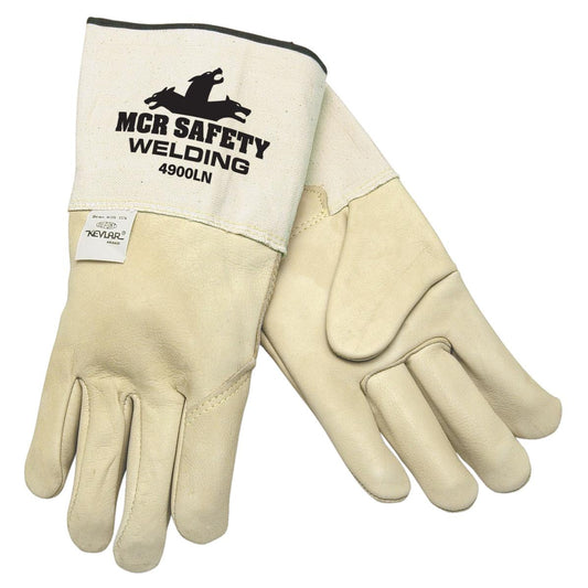 4.5" Gauntlet Leather Gloves - MCR Safety - Durable Quality