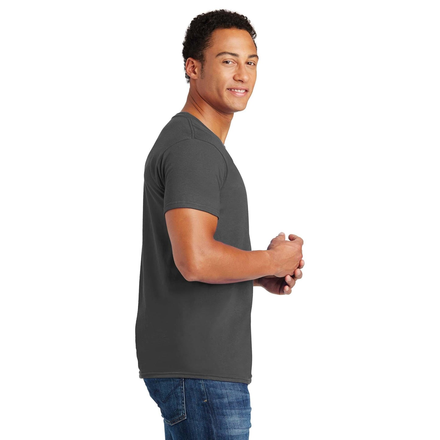Navy T-Shirts - Hanes - Soft Cotton Blend