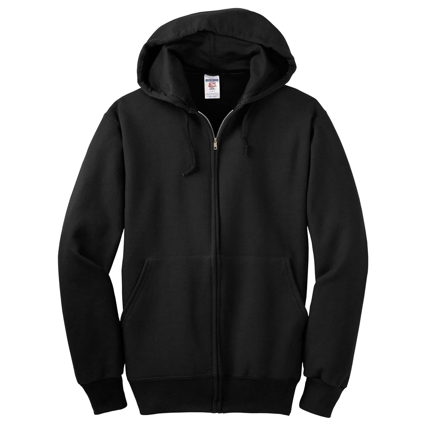 Black Hooded Sweatshirt - Jerzees - Cozy Fleece