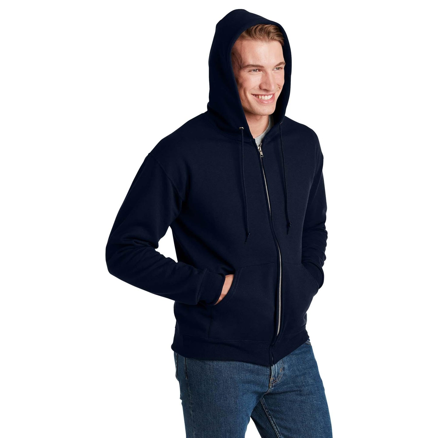Black Hooded Sweatshirt - Jerzees - Cozy Fleece