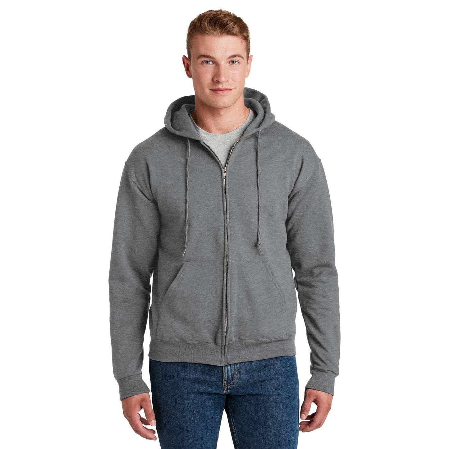 Black Hooded Sweatshirt - Jerzees - Cozy Fleece