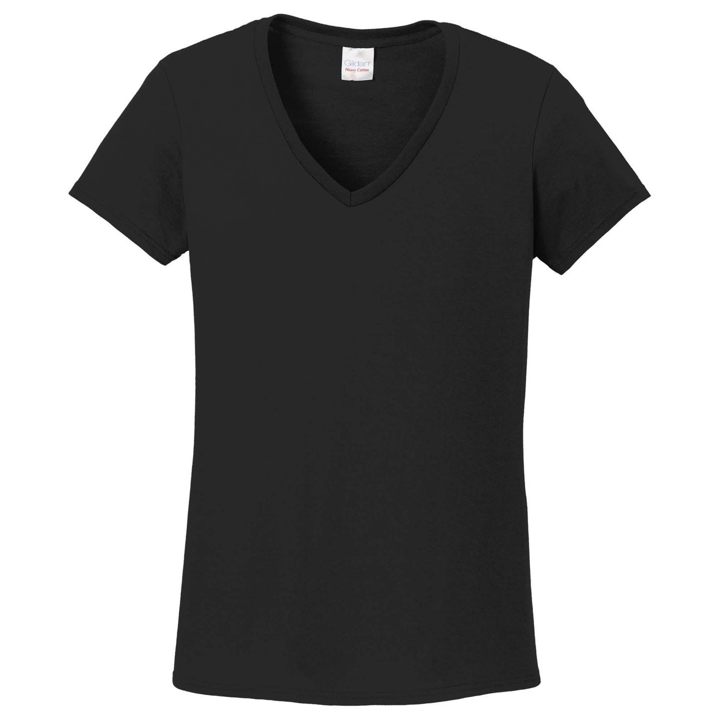 White T-Shirts - Gildan - Stylish Cotton V-Neck - Fashion Fit