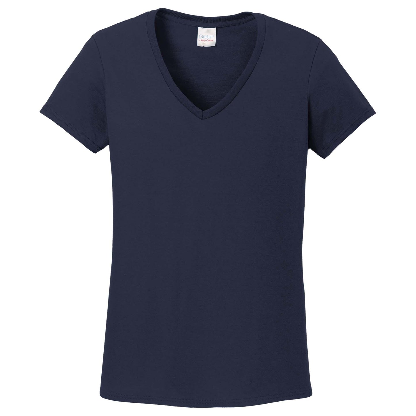 White T-Shirts - Gildan - Stylish Cotton V-Neck - Fashion Fit
