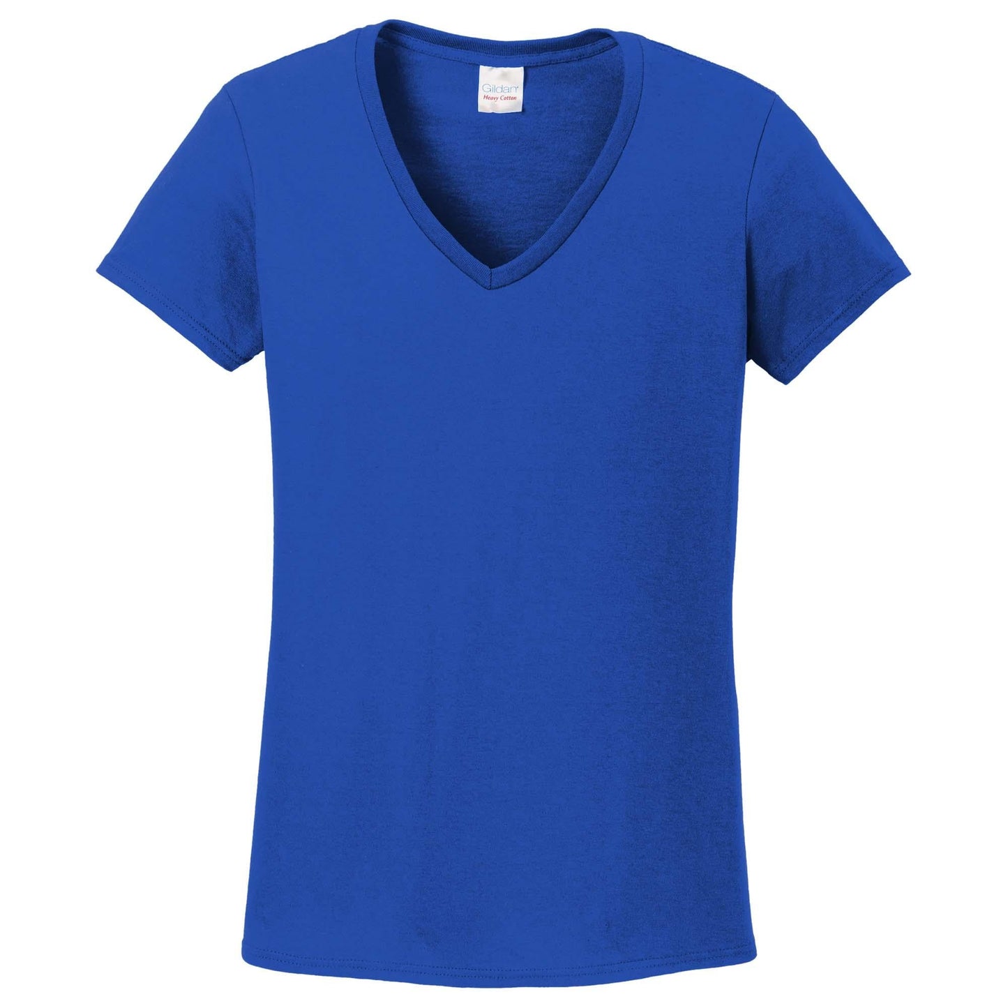 White T-Shirts - Gildan - Stylish Cotton V-Neck - Fashion Fit