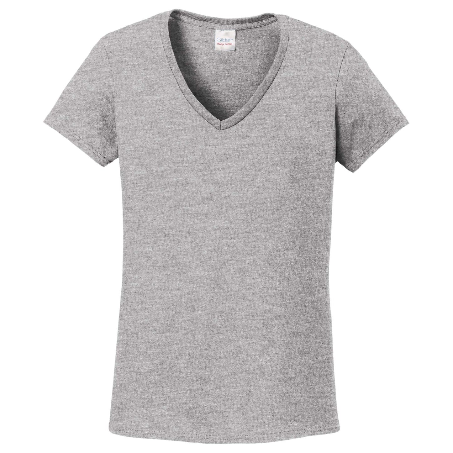 White T-Shirts - Gildan - Stylish Cotton V-Neck - Fashion Fit