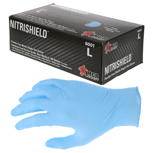 Blue Disposable Gloves - MCR Safety - Nitrile Durable