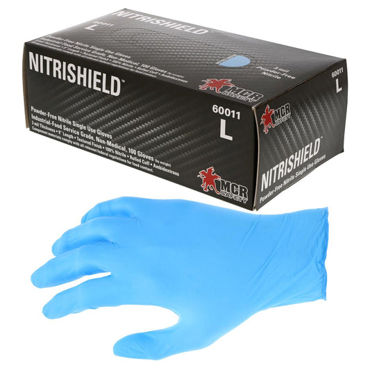 Blue Disposable Gloves - MCR Safety - Nitrile Quality