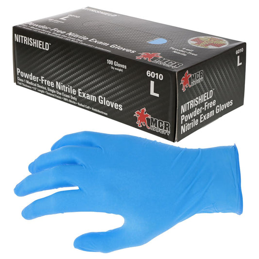 Blue Disposable Gloves - MCR Safety - Nitrile Quality