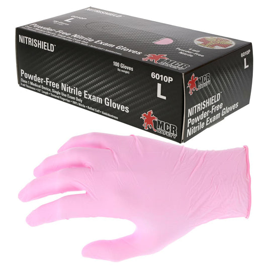 Pink Disposable Gloves - MCR Safety - Nitrile Protection