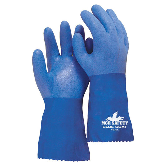 12" Gauntlet Cuffs Rubber Gloves - MCR Safety - PVC Coated