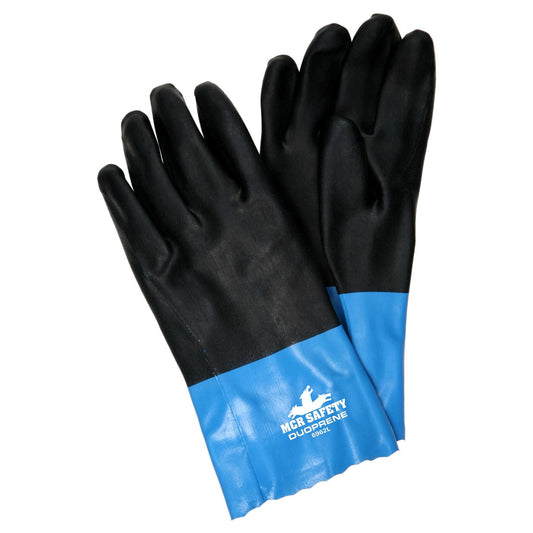 Interlock Lined Rubber Gloves - MCR Safety - Chemical Resistant