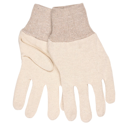 Knit Wrist Cotton Gloves - MCR Safety - Natural Jersey