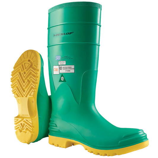 Yellow Work Boots - Dunlop - Steel Toe Protection
