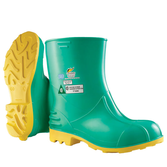 Green Work Boots - Dunlop - Waterproof Safety Design