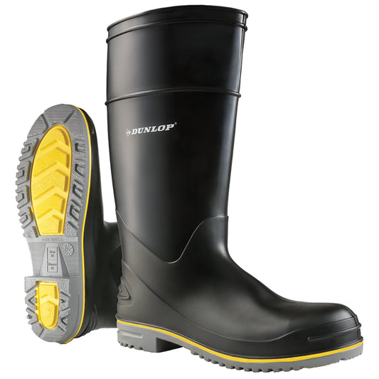 Black Work Boots - Dunlop - Waterproof Design