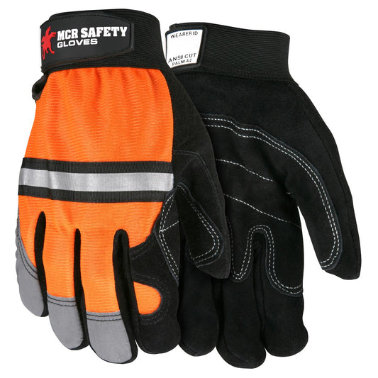 Hi-Viz Reflective Back Gloves - MCR Safety - Enhanced Safety
