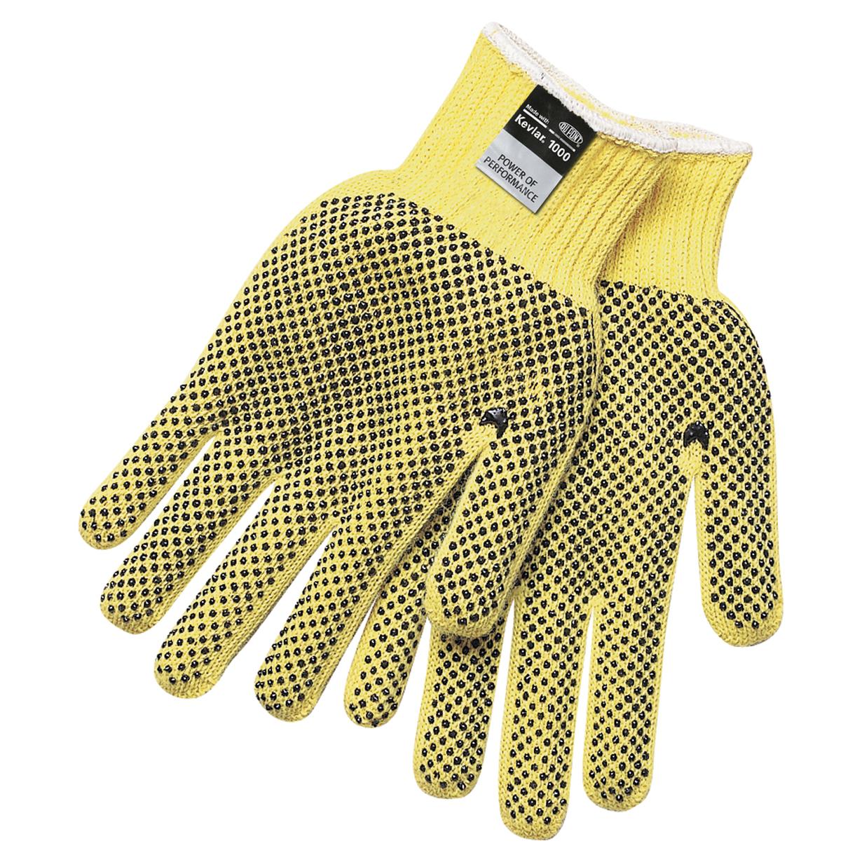 PVC Dots String Knit Gloves - MCR Safety - Cut Protection