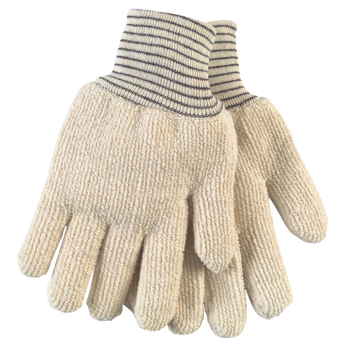 Tan Cotton Gloves - MCR Safety - Heavyweight Comfort