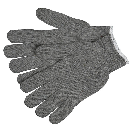Gray Durable String Knit Gloves - MCR Safety - Cotton Blend