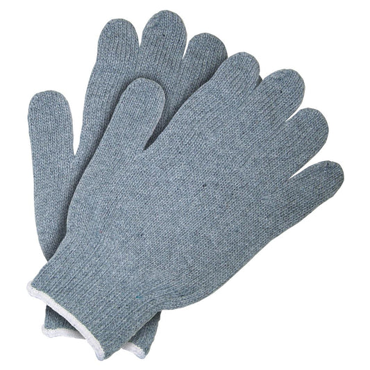 Gray Knit Gloves - MCR Safety - Heavy Weight Cotton Blend