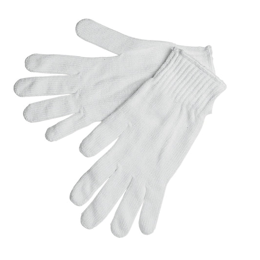 White String Knit Gloves - MCR Safety - Comfortable Fabric