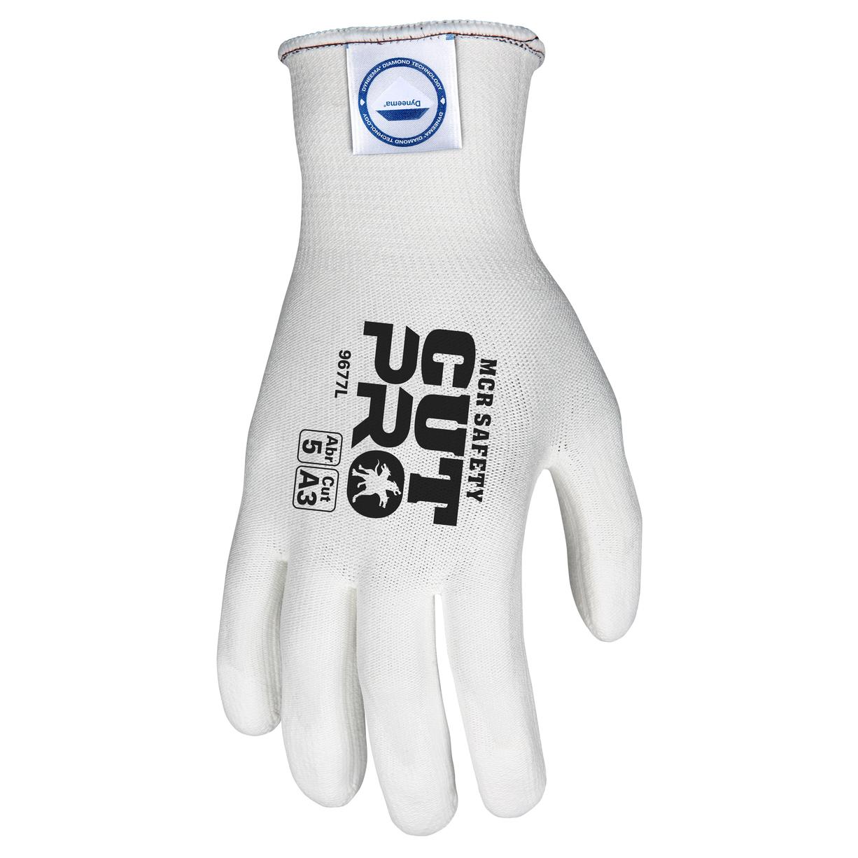 White String Knit Gloves - MCR Safety - Cut Resistant