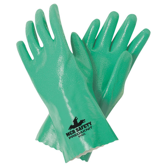 12" Gauntlet Cuff Rubber Gloves - MCR Safety - Nitrile Coated