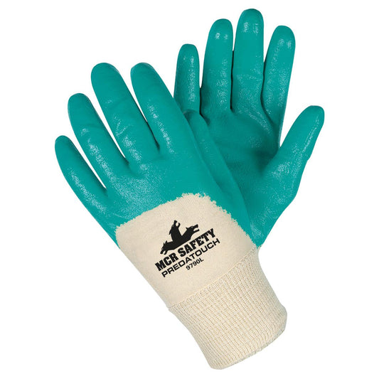 Knit Wrist Rubber Gloves - MCR Safety - Nitrile Coating