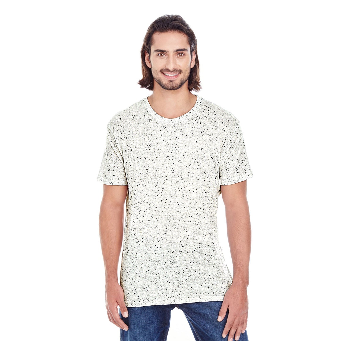 Black Fleck T-Shirt - Threadfast - Soft Blend Fabric