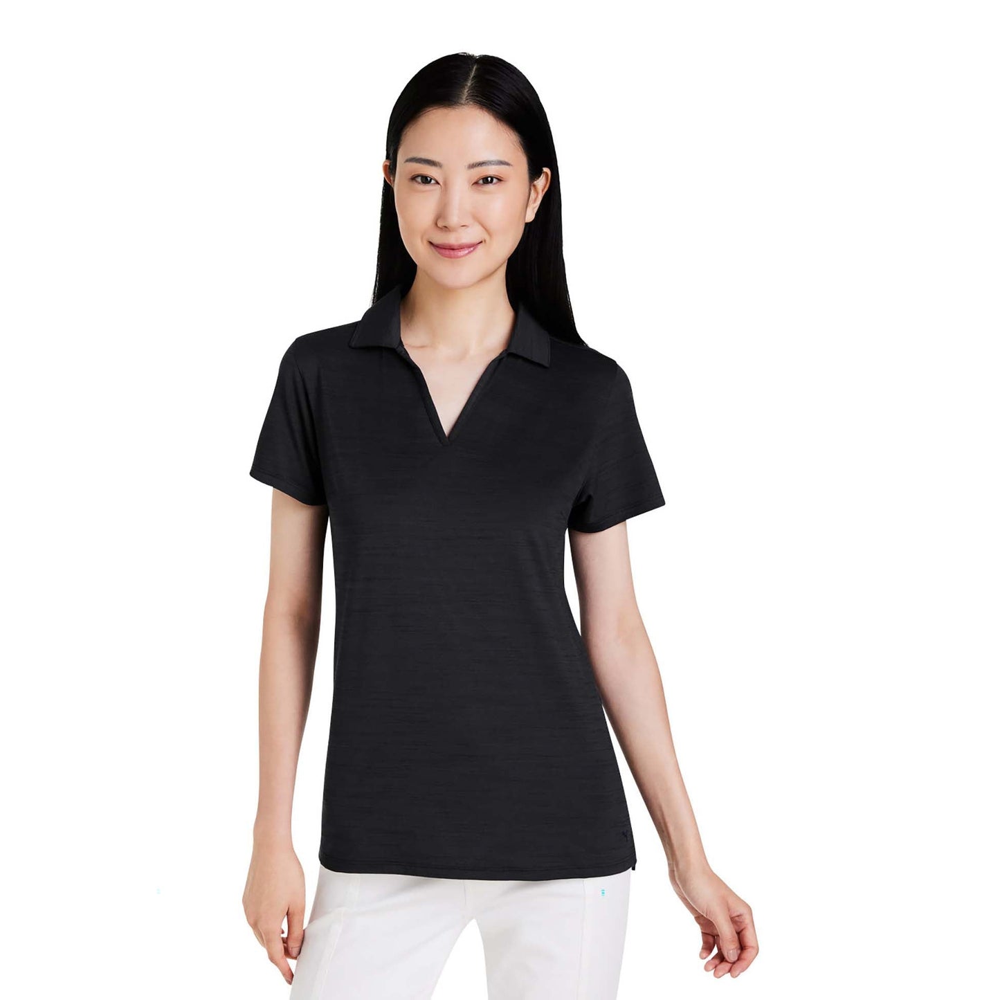Puma Black Heather Polo - PUMA - Moisture Wicking