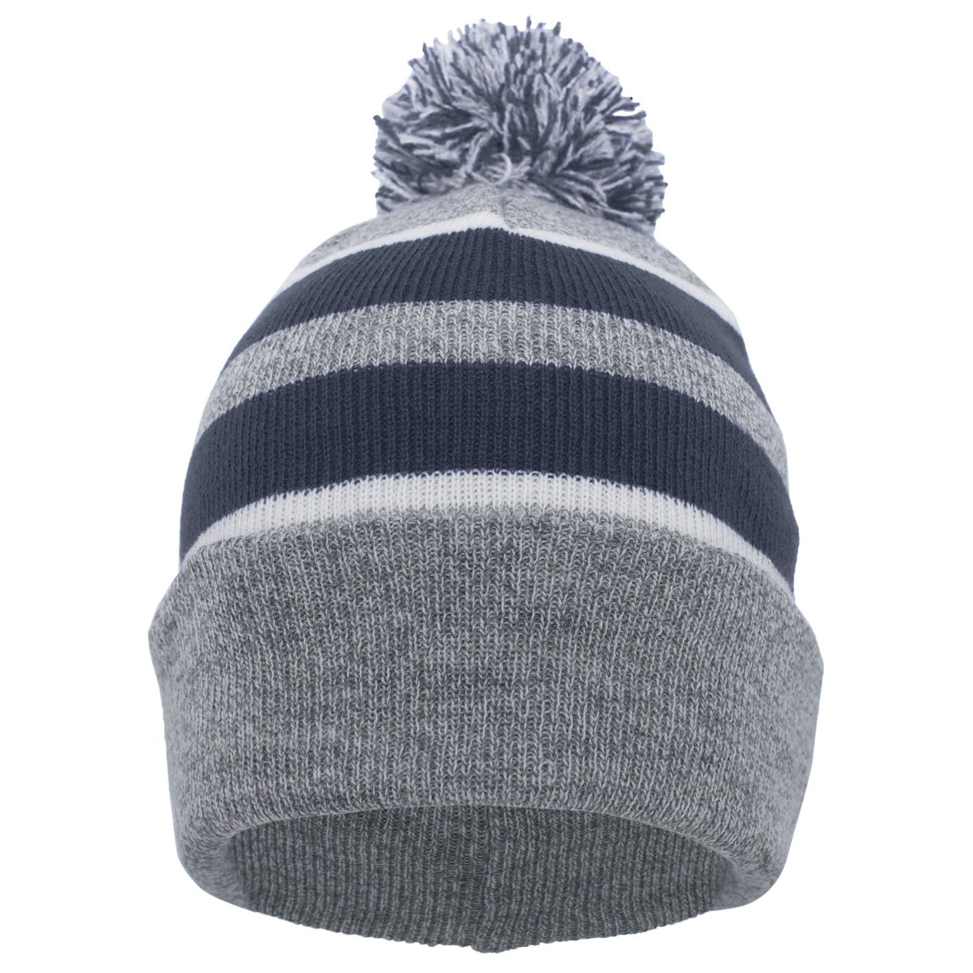 Black/Red Beanies - Pacific Headwear - Stylish Knit Pom-Pom