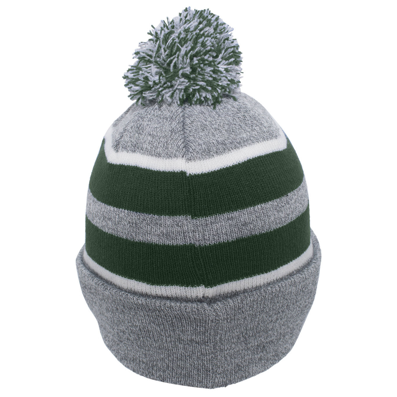 Black/Red Beanies - Pacific Headwear - Stylish Knit Pom-Pom